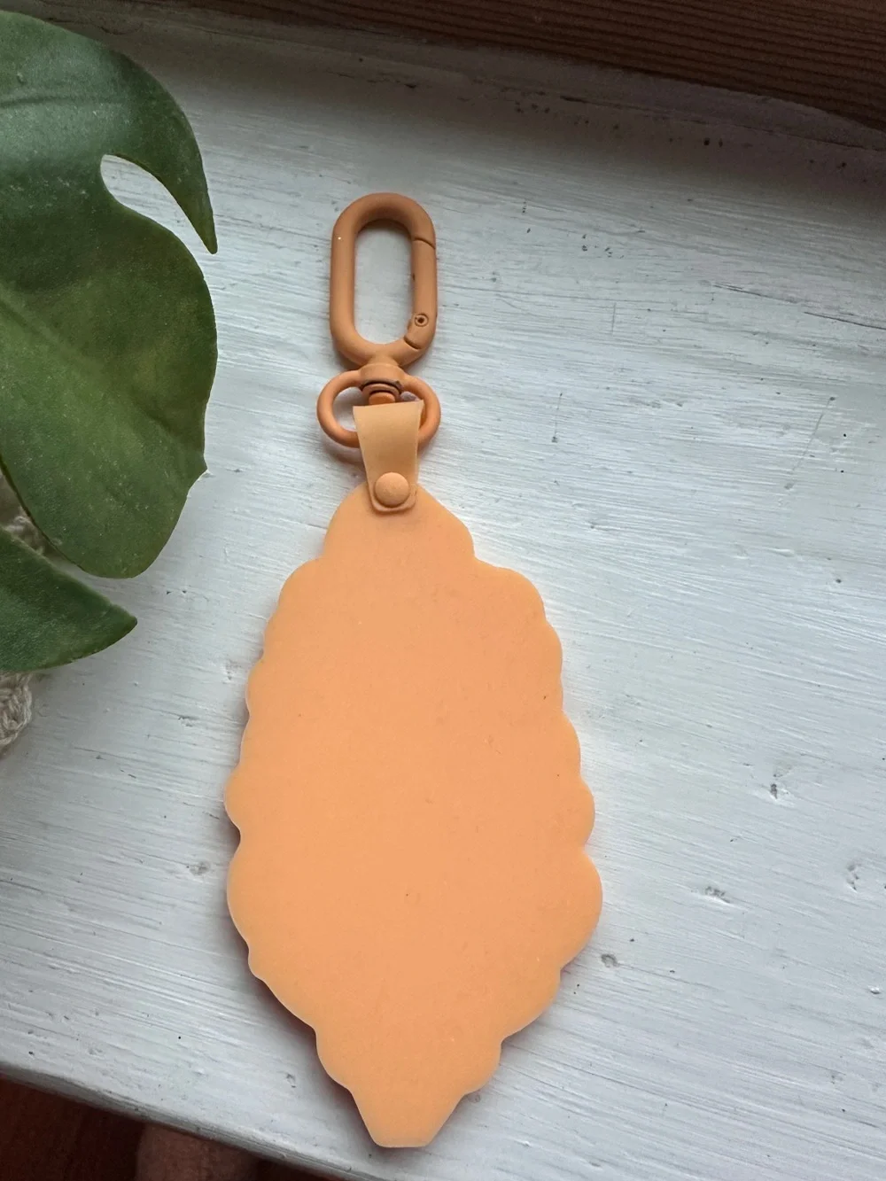 Free People Peach Silicone Keychain Charm